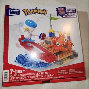 MEGA Pokémon Quaxly & Paras's sea splash-New ,188 Pieces